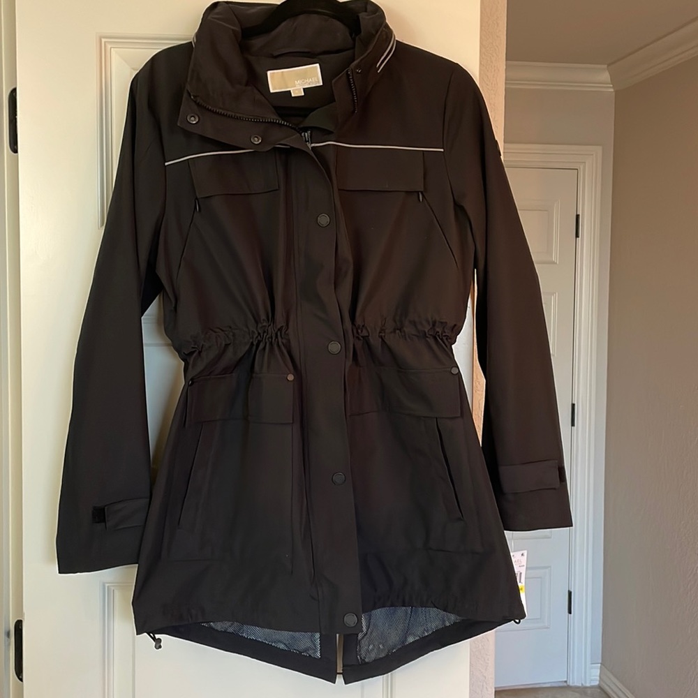 MICHAEL Michael Kors Black Hooded Anorak Size M